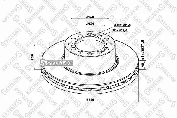 Handler.Part Brake disc Stellox 8500815SX 1