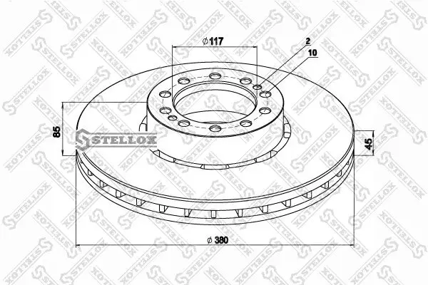 Handler.Part Brake disc Stellox 8500818SX 1