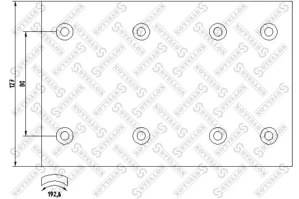 Handler.Part Brake lining kit, drum brake Stellox 8500913SX 1