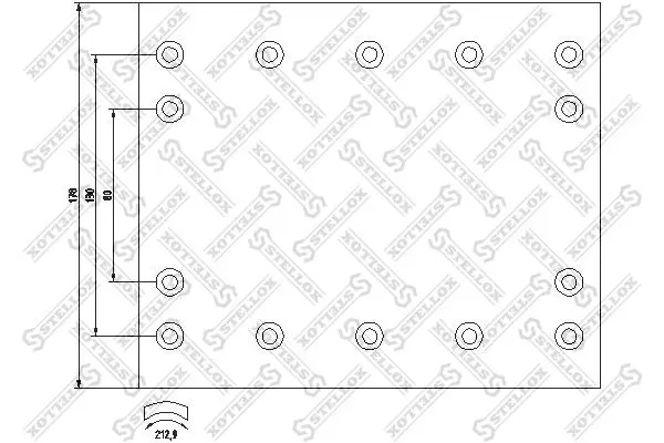 Handler.Part Brake lining kit, drum brake Stellox 8500977SX 1