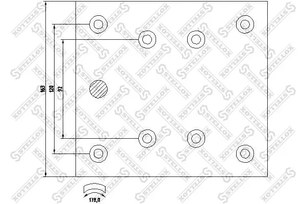 Handler.Part Brake lining kit, drum brake Stellox 8501007SX 1