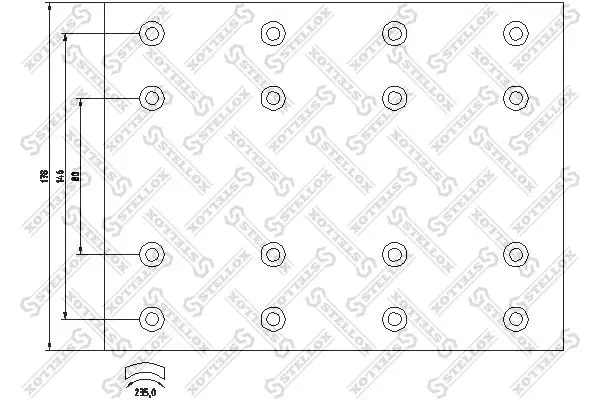 Handler.Part Brake lining kit, drum brake Stellox 8501085SX 1