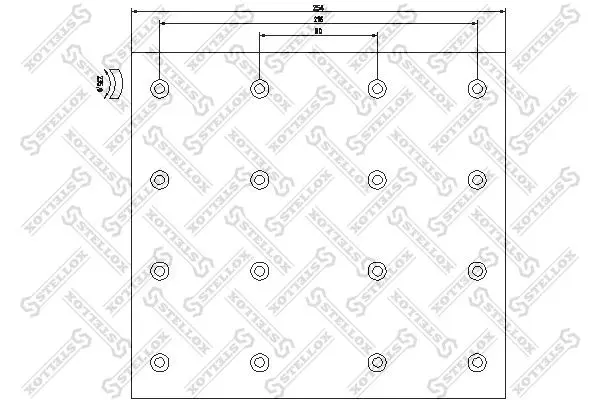 Handler.Part Brake lining kit, drum brake Stellox 8501090SX 1