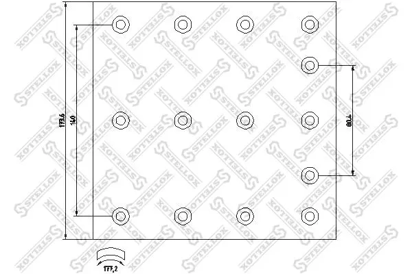 Handler.Part Brake lining kit, drum brake Stellox 8501099SX 1