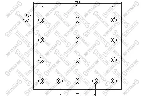 Handler.Part Brake lining kit, drum brake Stellox 8501102SX 1