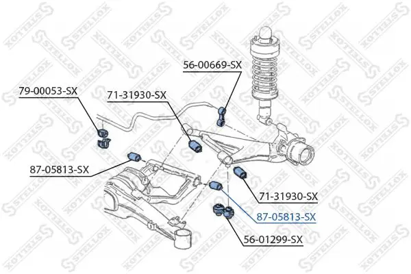 Handler.Part Control arm-/trailing arm bush Stellox 8705813SX 2