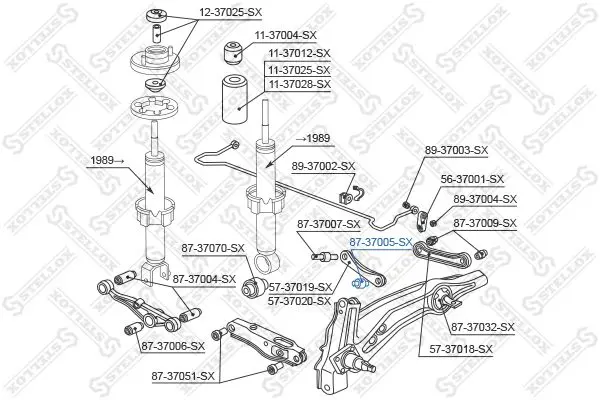 Handler.Part Control arm-/trailing arm bush Stellox 8737005SX 2