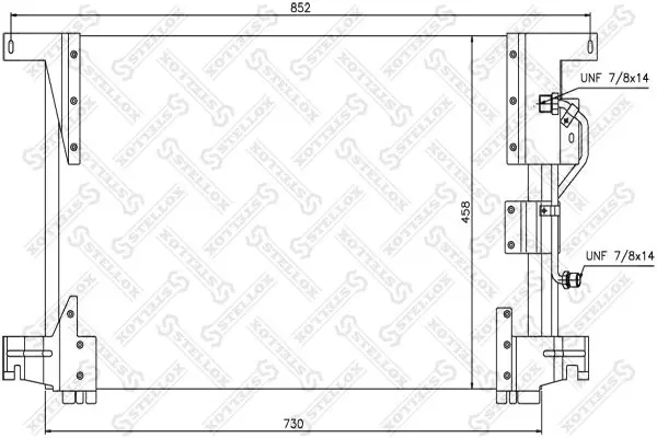 Handler.Part Condenser, air conditioning Stellox 8739102SX 1