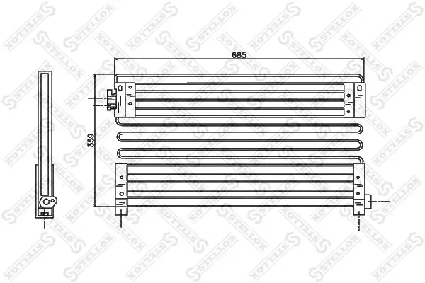 Handler.Part Condenser, air conditioning Stellox 8739104SX 1