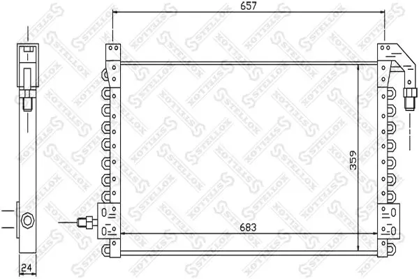 Handler.Part Condenser, air conditioning Stellox 8739106SX 1