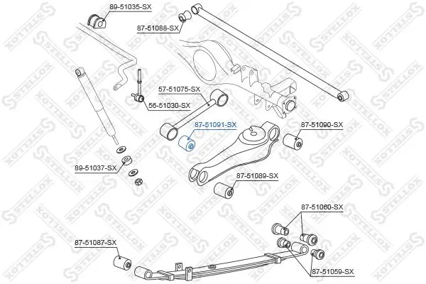 Handler.Part Control arm-/trailing arm bush Stellox 8751091SX 2