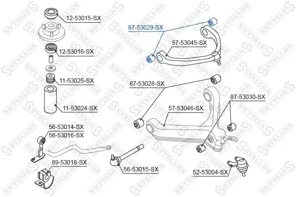 Handler.Part Control arm-/trailing arm bush Stellox 8753029SX 2