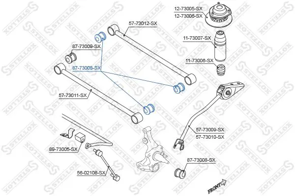 Handler.Part Control arm-/trailing arm bush Stellox 8773008SX 2