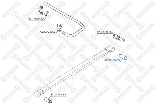 Handler.Part Bush, shock absorber Stellox 8774134SX 1