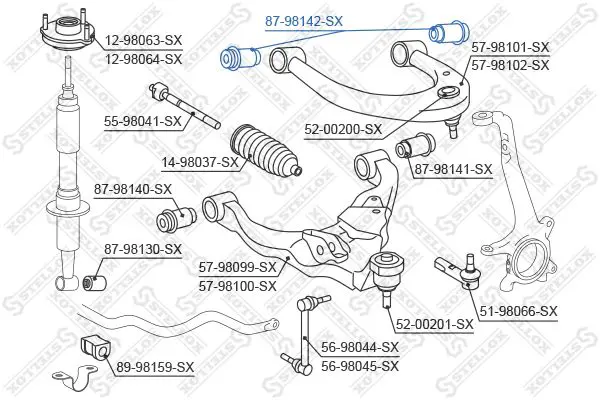 Handler.Part Control arm-/trailing arm bush Stellox 8798142SX 2