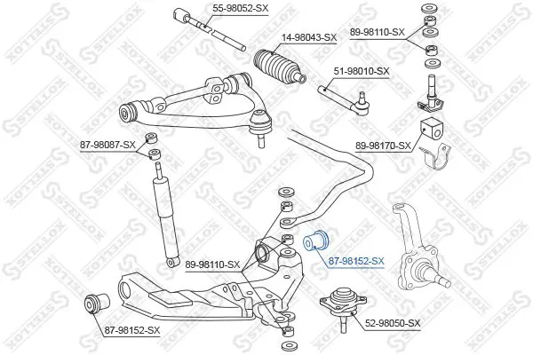 Handler.Part Control arm-/trailing arm bush Stellox 8798152SX 2