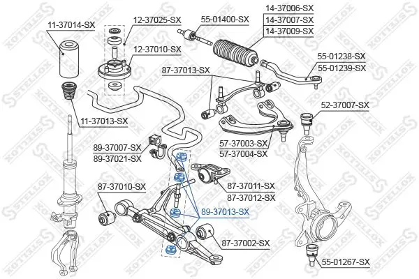 Handler.Part Stabiliser mounting Stellox 8937013SX 2