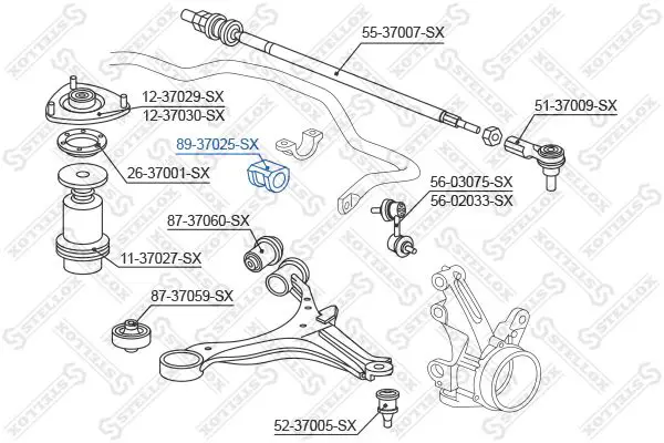 Handler.Part Stabiliser mounting Stellox 8937025SX 2