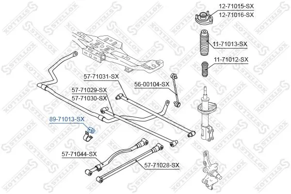 Handler.Part Stabiliser mounting Stellox 8971013SX 2