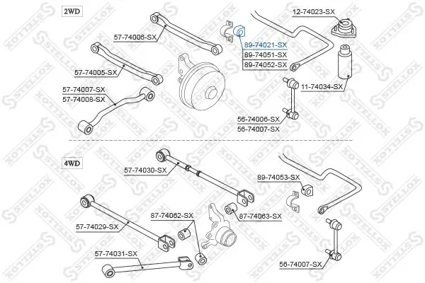 Handler.Part Stabiliser mounting Stellox 8974021SX 2