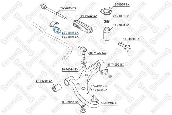 Handler.Part Stabiliser mounting Stellox 8974045SX 2