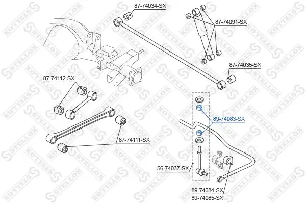 Handler.Part Stabiliser mounting Stellox 8974083SX 2