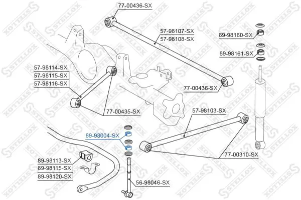 Handler.Part Stabiliser mounting Stellox 8998004SX 2