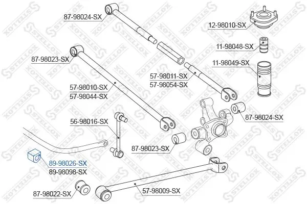 Handler.Part Stabiliser mounting Stellox 8998026SX 2