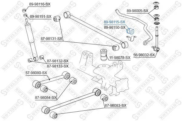 Handler.Part Stabiliser mounting Stellox 8998115SX 2