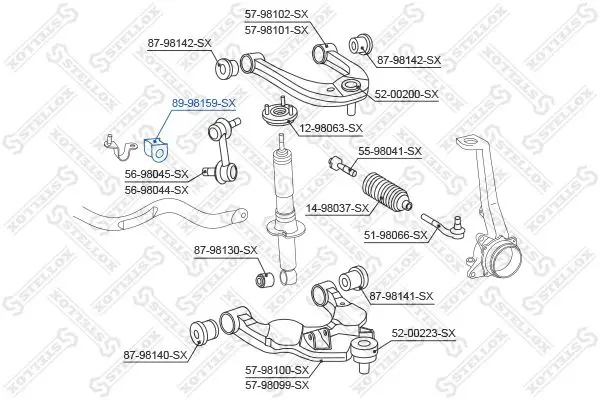 Handler.Part Stabiliser mounting Stellox 8998159SX 2