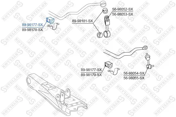 Handler.Part Stabiliser mounting Stellox 8998177SX 2