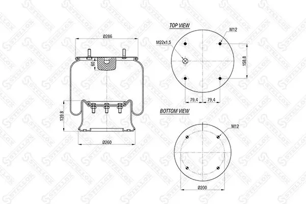 Handler.Part Boot, air suspension Stellox 9008101SX 1