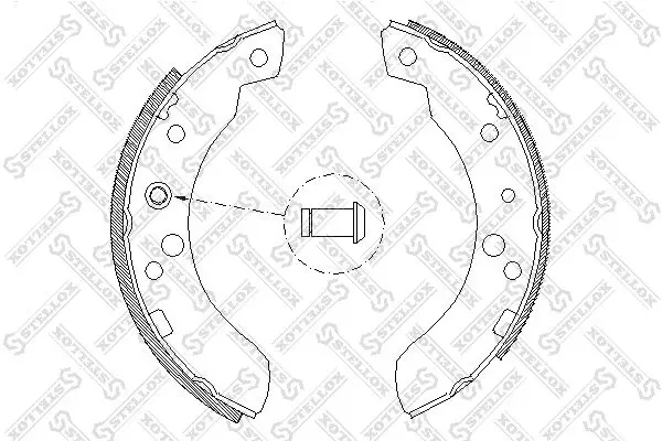 Handler.Part Brake shoe set Stellox 122100SX 1