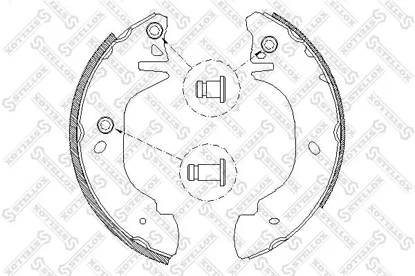 Handler.Part Brake shoe set Stellox 316100SX 1