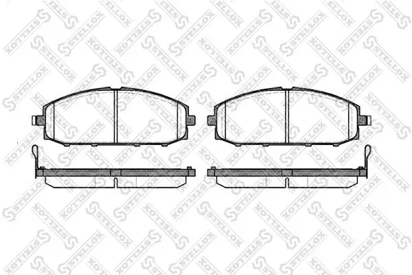 Handler.Part Brake pad set, disc brake Stellox 722004SX 1