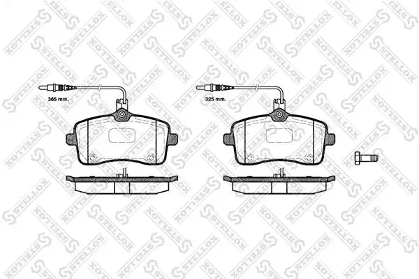 Handler.Part Brake pad set, disc brake Stellox 1113004LSX 1