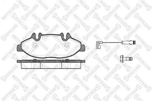 Handler.Part Brake pad set, disc brake Stellox 1120002SX 1