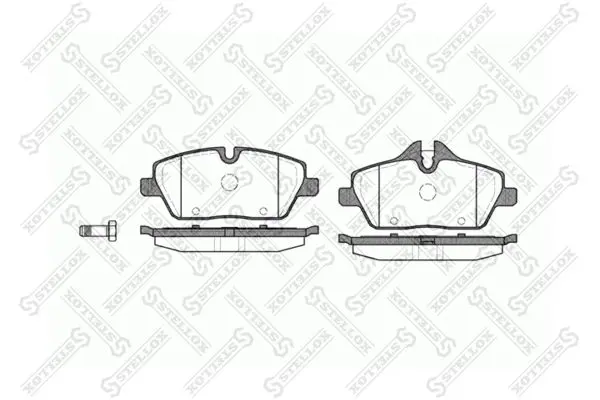 Handler.Part Brake pad set, disc brake Stellox 1142000SX 1