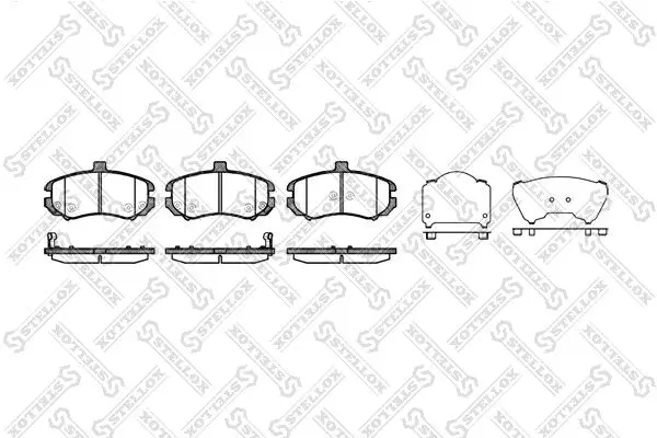 Handler.Part Brake pad set, disc brake Stellox 1205002SX 1