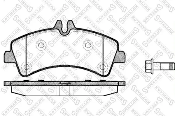 Handler.Part Brake pad set, disc brake Stellox 1258000LSX 1