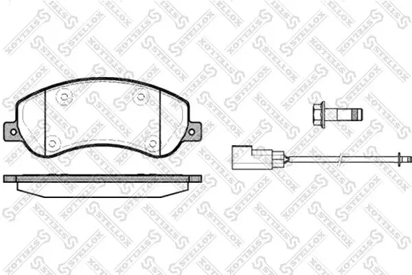 Handler.Part Brake pad set, disc brake Stellox 1261002LSX 1