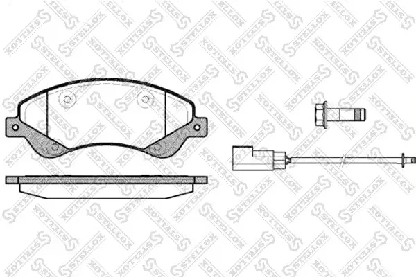 Handler.Part Brake pad set, disc brake Stellox 1262002LSX 1