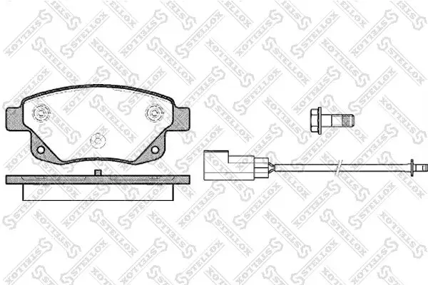 Handler.Part Brake pad set, disc brake Stellox 1263002LSX 1