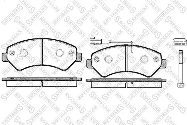 Handler.Part Brake pad set, disc brake Stellox 1286001LSX 1