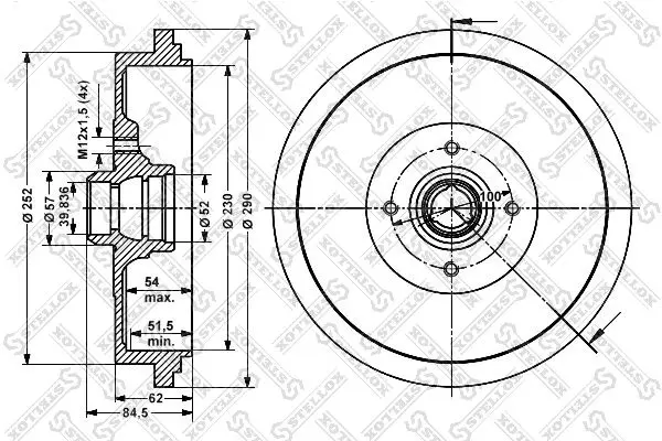 Handler.Part Brake drum Stellox 60254719SX 2