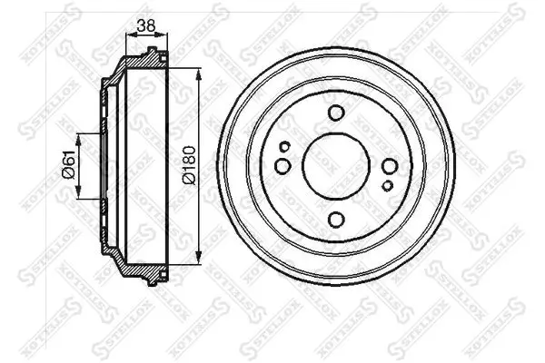 Handler.Part Brake drum Stellox 60259908SX 1