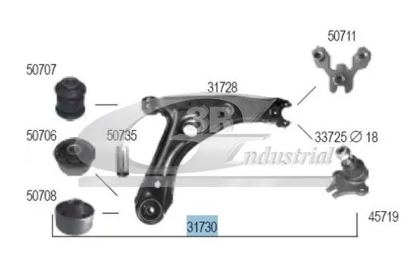 Handler.Part Track control arm 3RG 31730 1