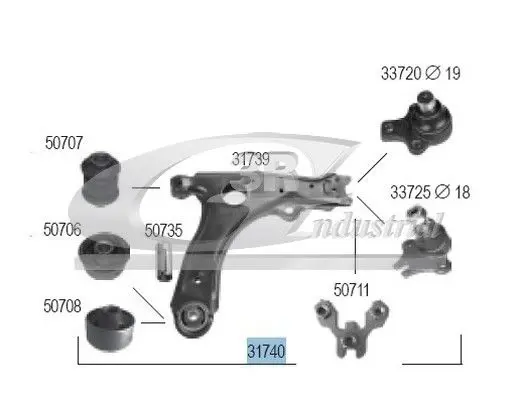 Handler.Part Track control arm 3RG 31740 1