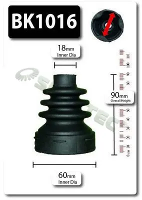 Handler.Part Bellow set, drive shaft SHAFTEC BK1016 1