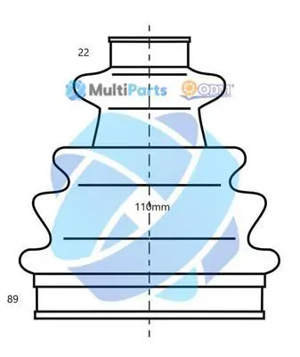 Handler.Part Bellow set, drive shaft ODM-MULTIPARTS 21990188 1